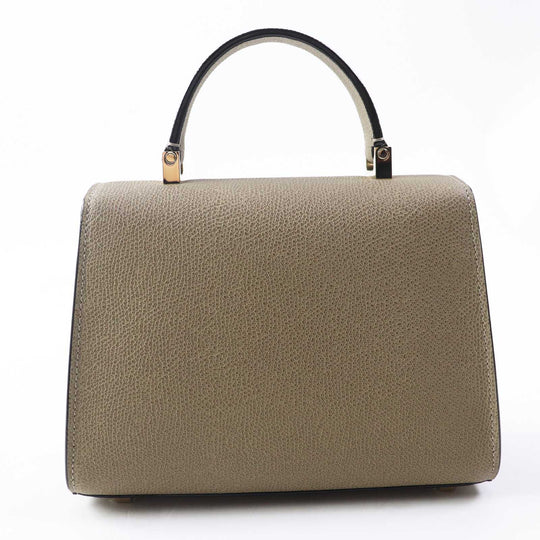 Valextra Shoulder Bag Main: Leather Oyster gray Micro idea Women Used Authentic