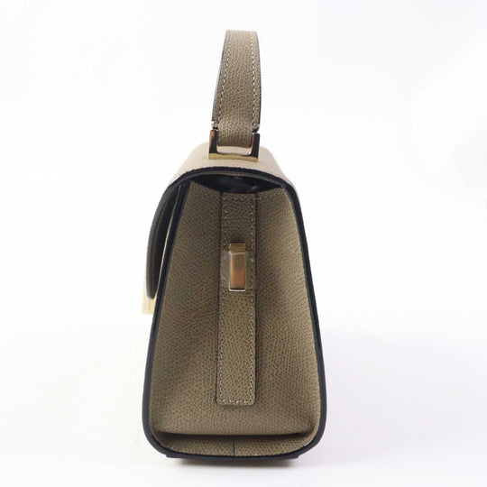 Valextra Shoulder Bag Main: Leather Oyster gray Micro idea Women Used Authentic