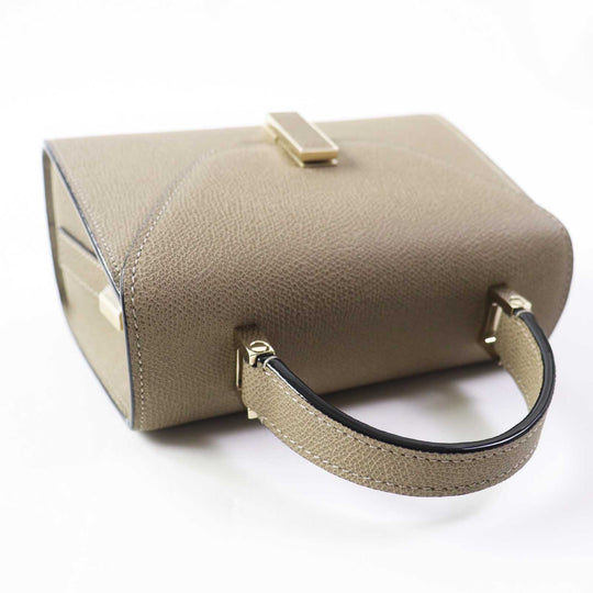 Valextra Shoulder Bag Main: Leather Oyster gray Micro idea Women Used Authentic