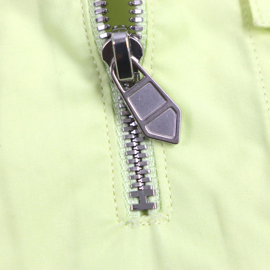 HERMES Long sleeve shirt Main: 100% cotton, Accessories (string): 100% cotton lime mens 41 Used Authentic