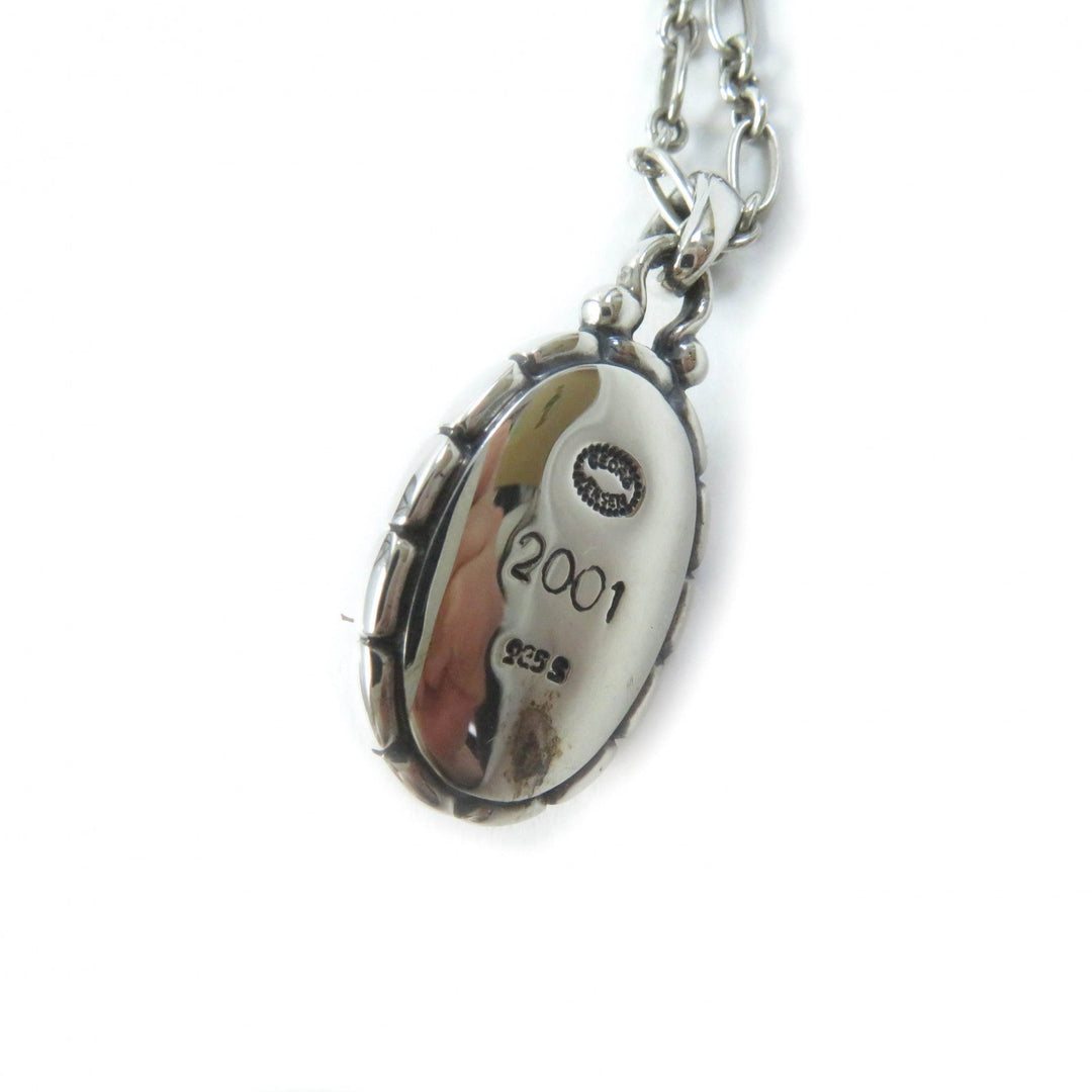 Georg Jensen Necklace Main: SV925, Part: Amber Orange Silver 2001 Year Necklace Women Used Authentic