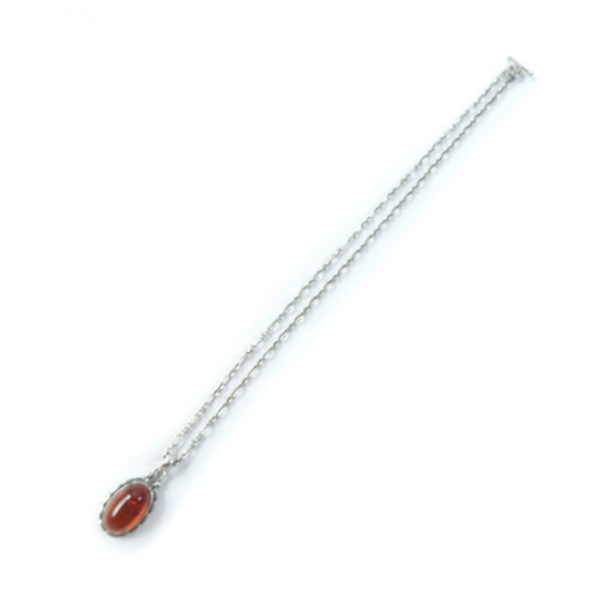 Georg Jensen Necklace Main: SV925, Part: Amber Orange Silver 2001 Year Necklace Women Used Authentic