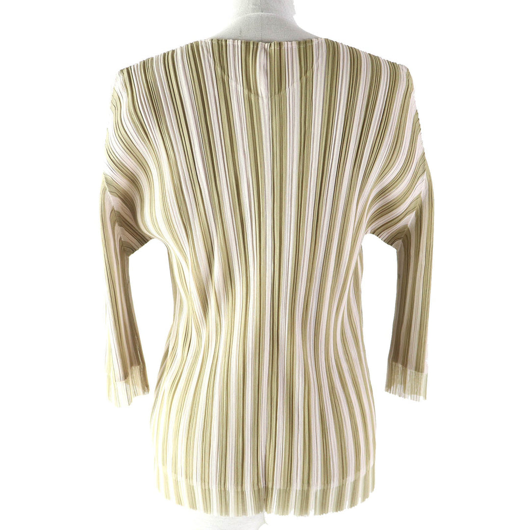 PLEATS PLEASE cardigan PP41-J0676 Main: 100% polyester Beige type Women 3 Used Authentic