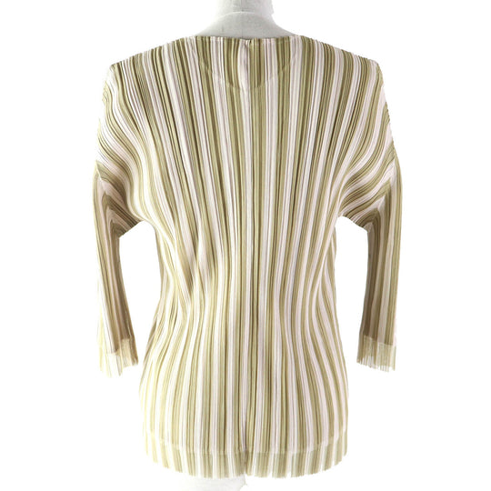 PLEATS PLEASE cardigan PP41-J0676 Main: 100% polyester Beige type Women 3 Used Authentic