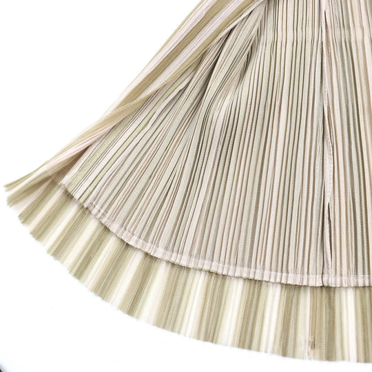 PLEATS PLEASE cardigan PP41-J0676 Main: 100% polyester Beige type Women 3 Used Authentic