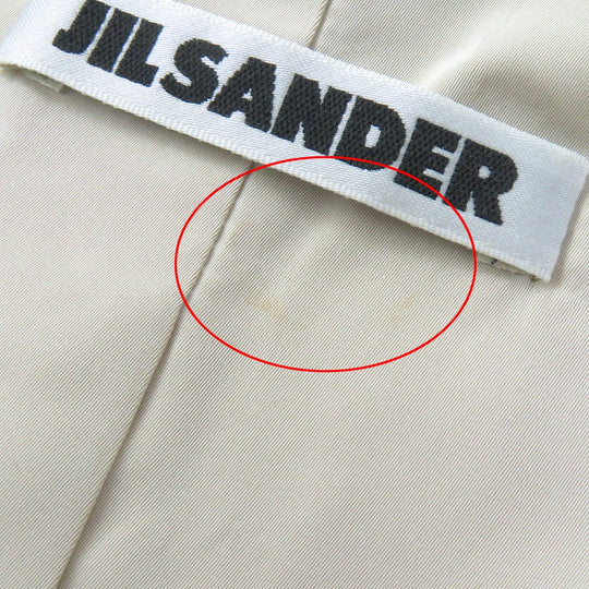 JIL SANDER trench coat Outer: 70% polyester, Outer: 30% silk, Lining: 85% cupra, Lining: 15% elastane (polyurethane) Light beige type Women 42 Used Authentic
