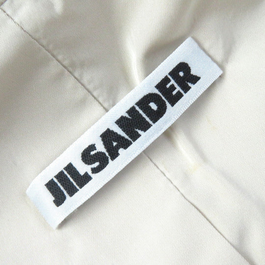 JIL SANDER trench coat Outer: 70% polyester, Outer: 30% silk, Lining: 85% cupra, Lining: 15% elastane (polyurethane) Light beige type Women 42 Used Authentic