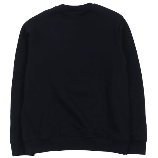 HERMES sweat Main: 100% cotton, part: 90% cotton, part: 10% polyester, part: lamb leather black Chevaux en Symmetry mens M Used Authentic