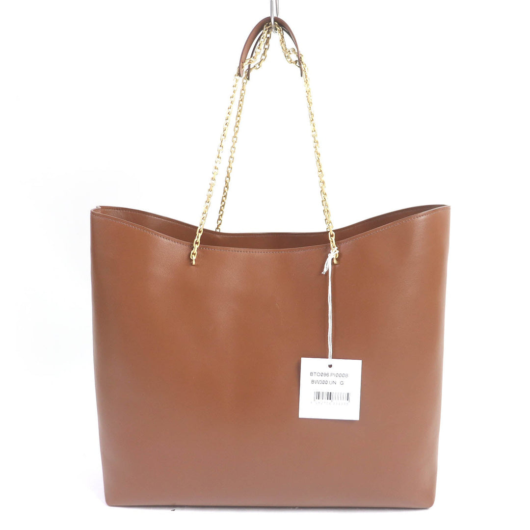IL BISONTE Tote Bag Main: Leather Brown Women Used Authentic