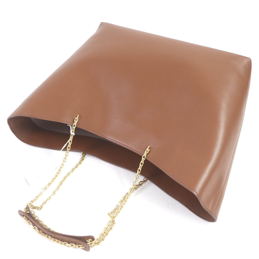 IL BISONTE Tote Bag Main: Leather Brown Women Used Authentic
