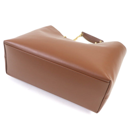 IL BISONTE Tote Bag Main: Leather Brown Women Used Authentic