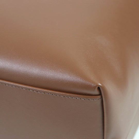 IL BISONTE Tote Bag Main: Leather Brown Women Used Authentic