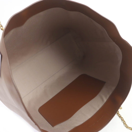 IL BISONTE Tote Bag Main: Leather Brown Women Used Authentic