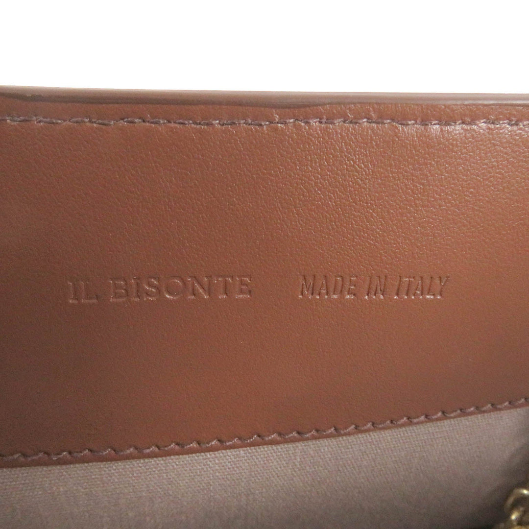 IL BISONTE Tote Bag Main: Leather Brown Women Used Authentic