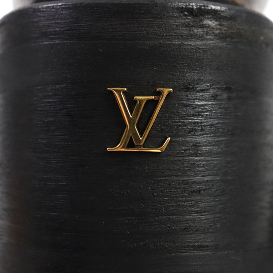 LOUIS VUITTON Leather shoes Part: Leather, Monogram canvas Brown black Bobble Line Derby Women 38 Used Authentic