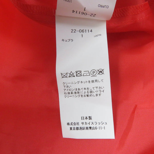 Sacai one piece 22-06114 Outer: 50% cotton, Outer: 50% polyester, Part: 53% polyester, Part: 47% silk, Lining: 100% polyester, Part: 100% polyester Orange Women 1 Used Authentic