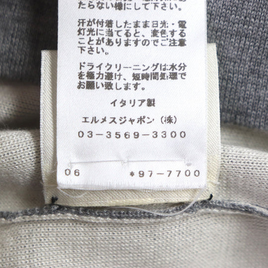 HERMES one piece Main: 46% cashmere, 46% silk, 8% nylon gray Jungle love Women 34 Used Authentic