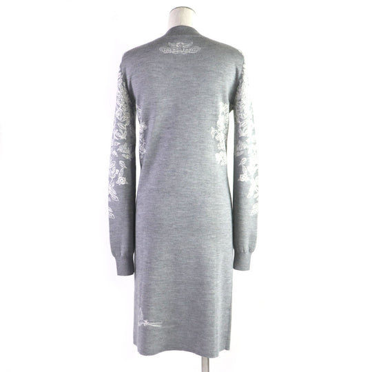 HERMES one piece Main: 46% cashmere, 46% silk, 8% nylon gray Jungle love Women 34 Used Authentic