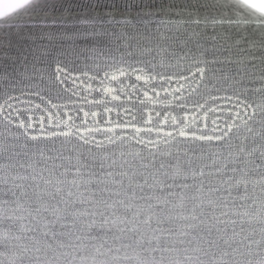 HERMES one piece Main: 46% cashmere, 46% silk, 8% nylon gray Jungle love Women 34 Used Authentic