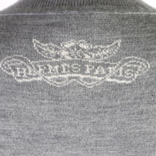 HERMES one piece Main: 46% cashmere, 46% silk, 8% nylon gray Jungle love Women 34 Used Authentic