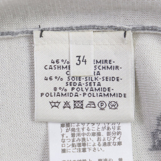 HERMES one piece Main: 46% cashmere, 46% silk, 8% nylon gray Jungle love Women 34 Used Authentic