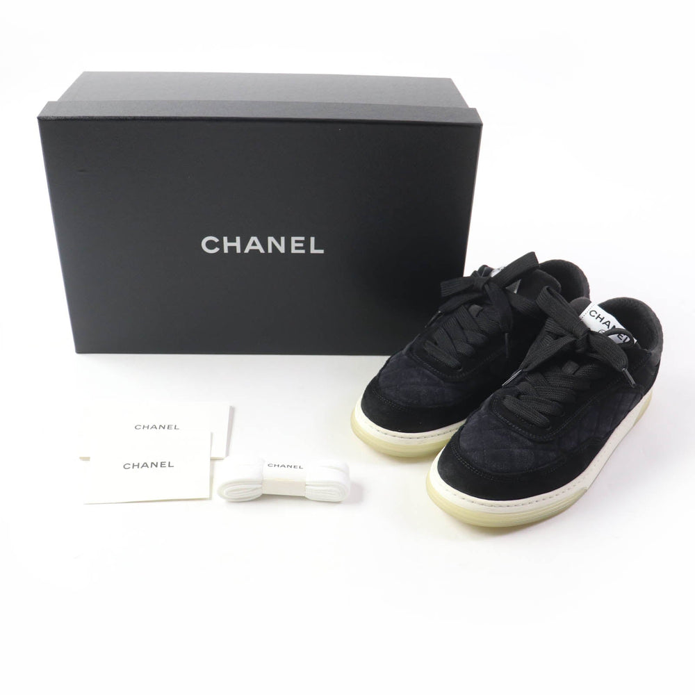 CHANEL Low cut sneakers 22C G38740 Main: Suede black Women 37 Used Authentic