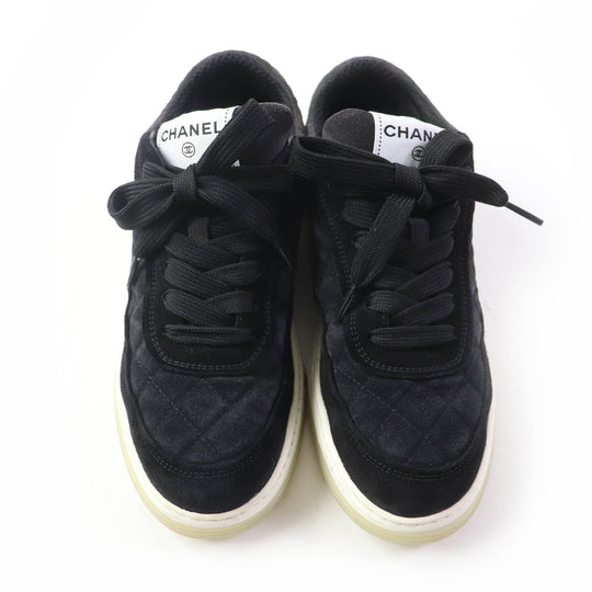 CHANEL Low cut sneakers 22C G38740 Main: Suede black Women 37 Used Authentic