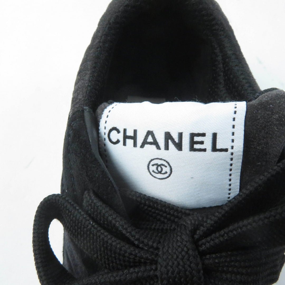 CHANEL Low cut sneakers 22C G38740 Main: Suede black Women 37 Used Authentic