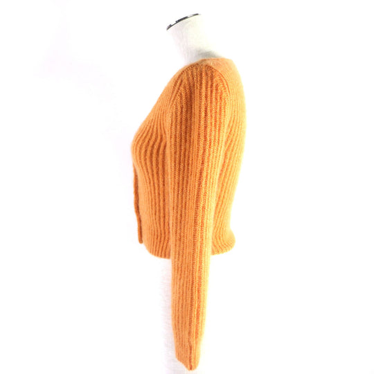 CELINE cardigan 2A38T377N Main: 70% mohair, Main: 30% silk Orange Women XS Used Authentic
