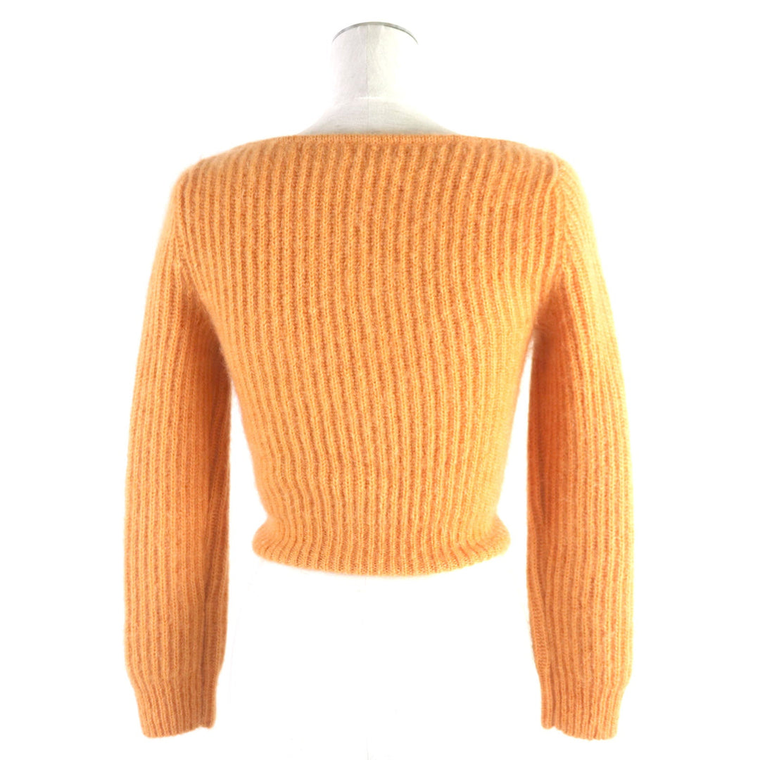 CELINE cardigan 2A38T377N Main: 70% mohair, Main: 30% silk Orange Women XS Used Authentic