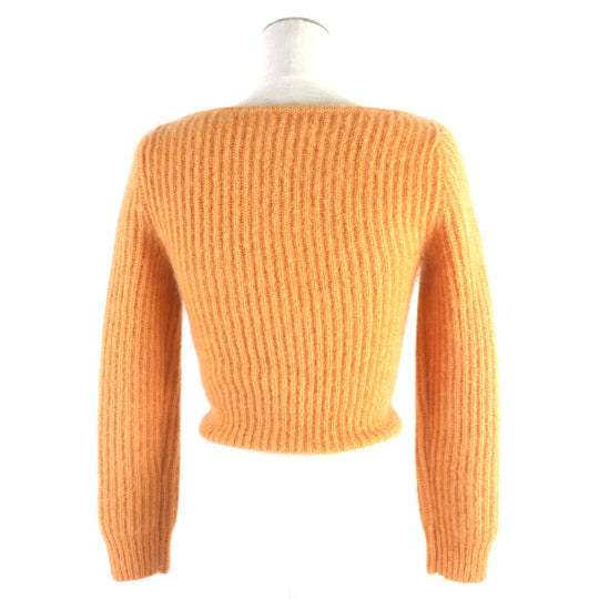 CELINE cardigan 2A38T377N Main: 70% mohair, Main: 30% silk Orange Women XS Used Authentic