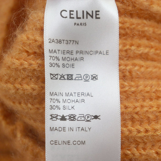 CELINE cardigan 2A38T377N Main: 70% mohair, Main: 30% silk Orange Women XS Used Authentic