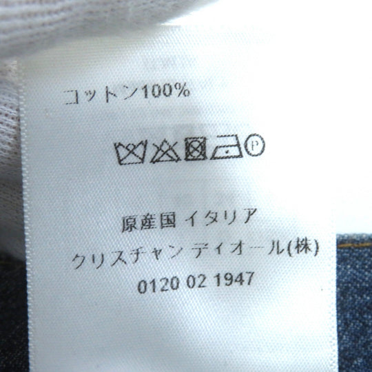 Christian Dior flare skirt 112J56A3941 Main: 100% cotton Indigo blue Women 40 Used Authentic