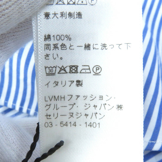 CELINE Long sleeve shirt 2C009037F Main: 100% cotton Blue white Women 36 Used Authentic