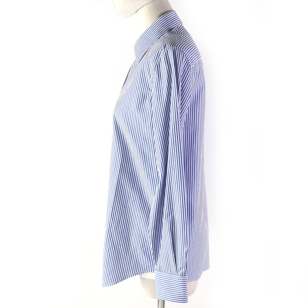 CELINE Long sleeve shirt 2C009037F Main: 100% cotton Blue white Women 36 Used Authentic