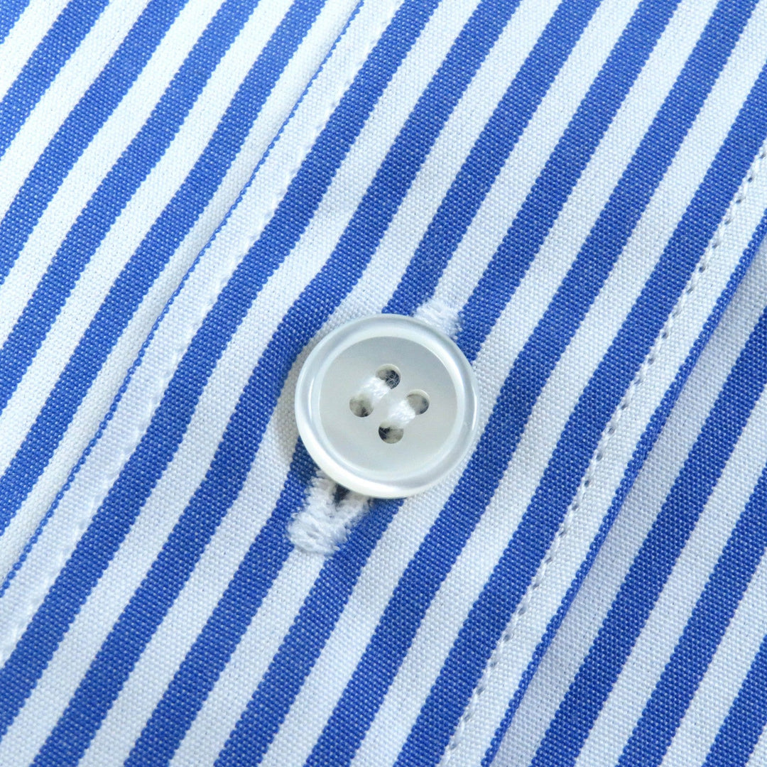 CELINE Long sleeve shirt 2C009037F Main: 100% cotton Blue white Women 36 Used Authentic