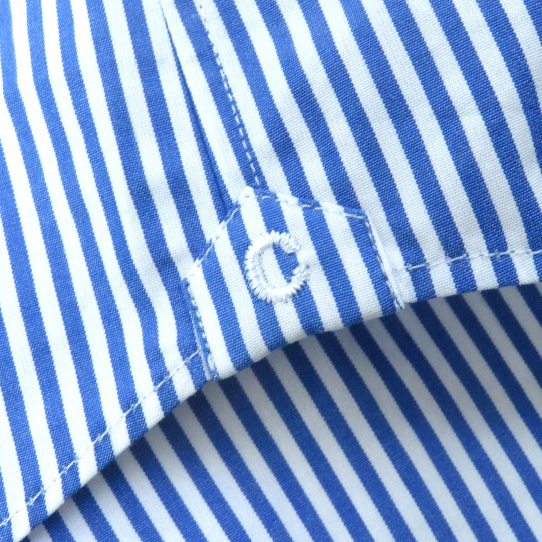 CELINE Long sleeve shirt 2C009037F Main: 100% cotton Blue white Women 36 Used Authentic