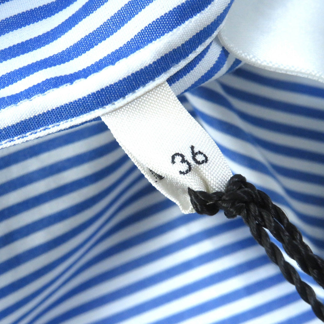 CELINE Long sleeve shirt 2C009037F Main: 100% cotton Blue white Women 36 Used Authentic