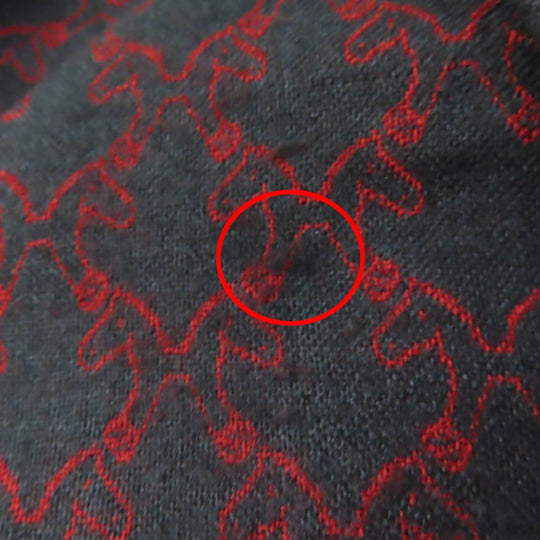 HERMES Scarf Main: 70% cashmere, Main: 30% silk Navy red Women Used Authentic