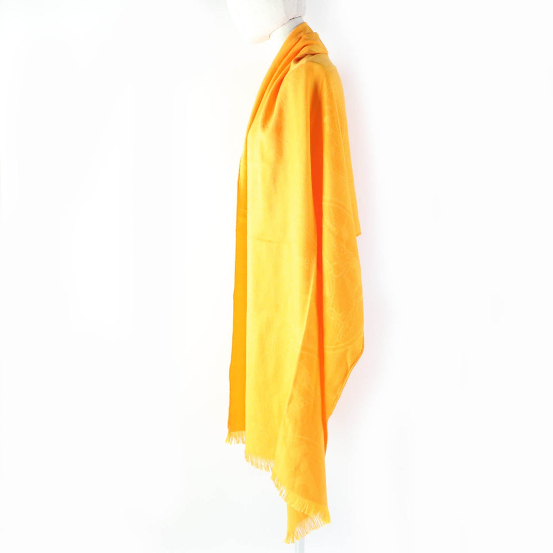 HERMES Stall H262494S Main: 85% cashmere, Main: 15% silk Orange New Libris Women Used Authentic