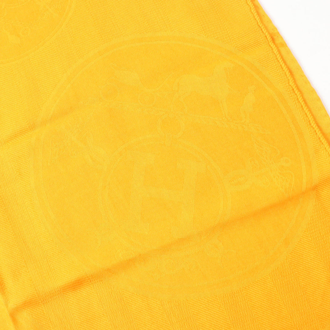 HERMES Stall H262494S Main: 85% cashmere, Main: 15% silk Orange New Libris Women Used Authentic