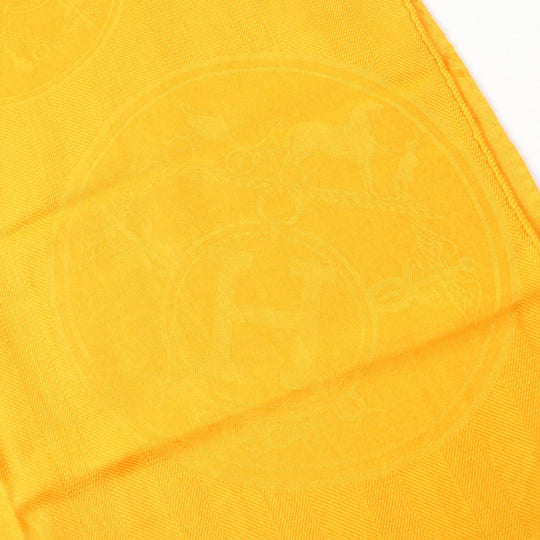 HERMES Stall H262494S Main: 85% cashmere, Main: 15% silk Orange New Libris Women Used Authentic