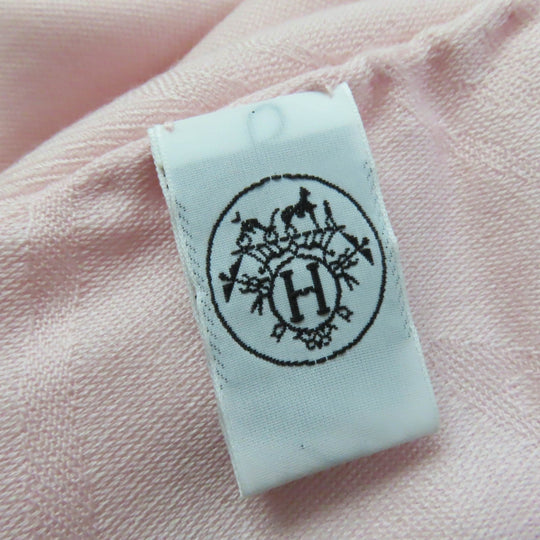 HERMES Stall H262494S Main: 85% cashmere, Main: 15% silk Light pink New Libris Women Used Authentic