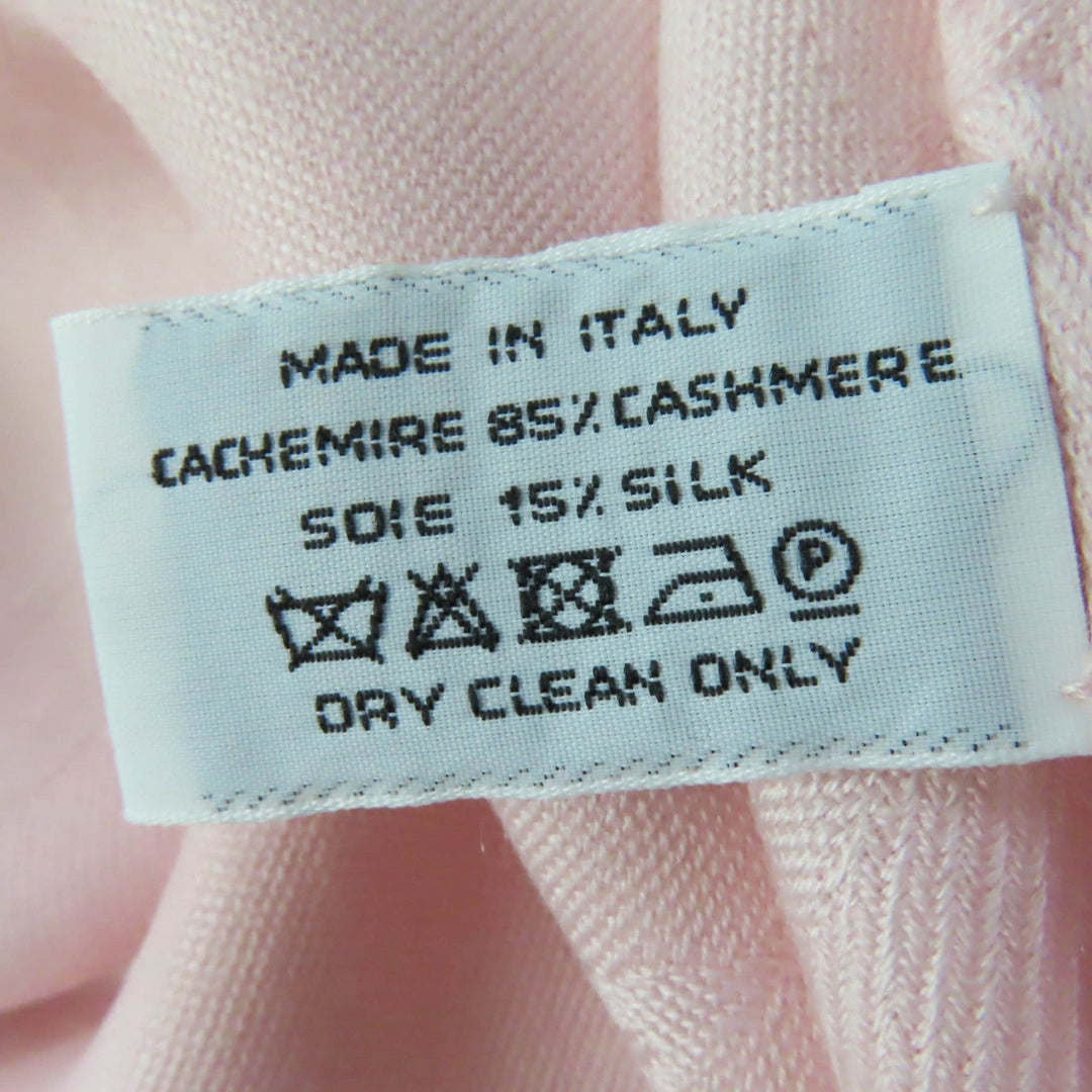 HERMES Stall H262494S Main: 85% cashmere, Main: 15% silk Light pink New Libris Women Used Authentic