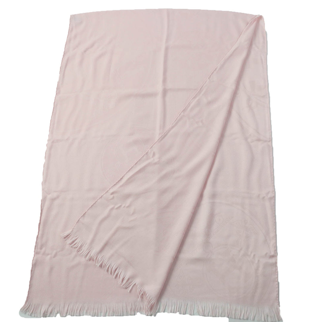 HERMES Stall H262494S Main: 85% cashmere, Main: 15% silk Light pink New Libris Women Used Authentic