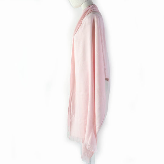 HERMES Stall H262494S Main: 85% cashmere, Main: 15% silk Light pink New Libris Women Used Authentic