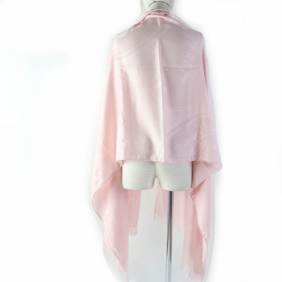 HERMES Stall H262494S Main: 85% cashmere, Main: 15% silk Light pink New Libris Women Used Authentic