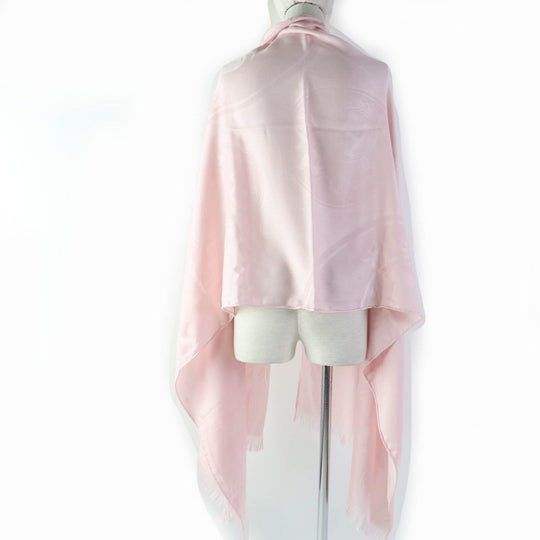 HERMES Stall H262494S Main: 85% cashmere, Main: 15% silk Light pink New Libris Women Used Authentic