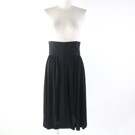 CHANEL flare skirt P54660 Main: 100% rayon black Women 36 Used Authentic