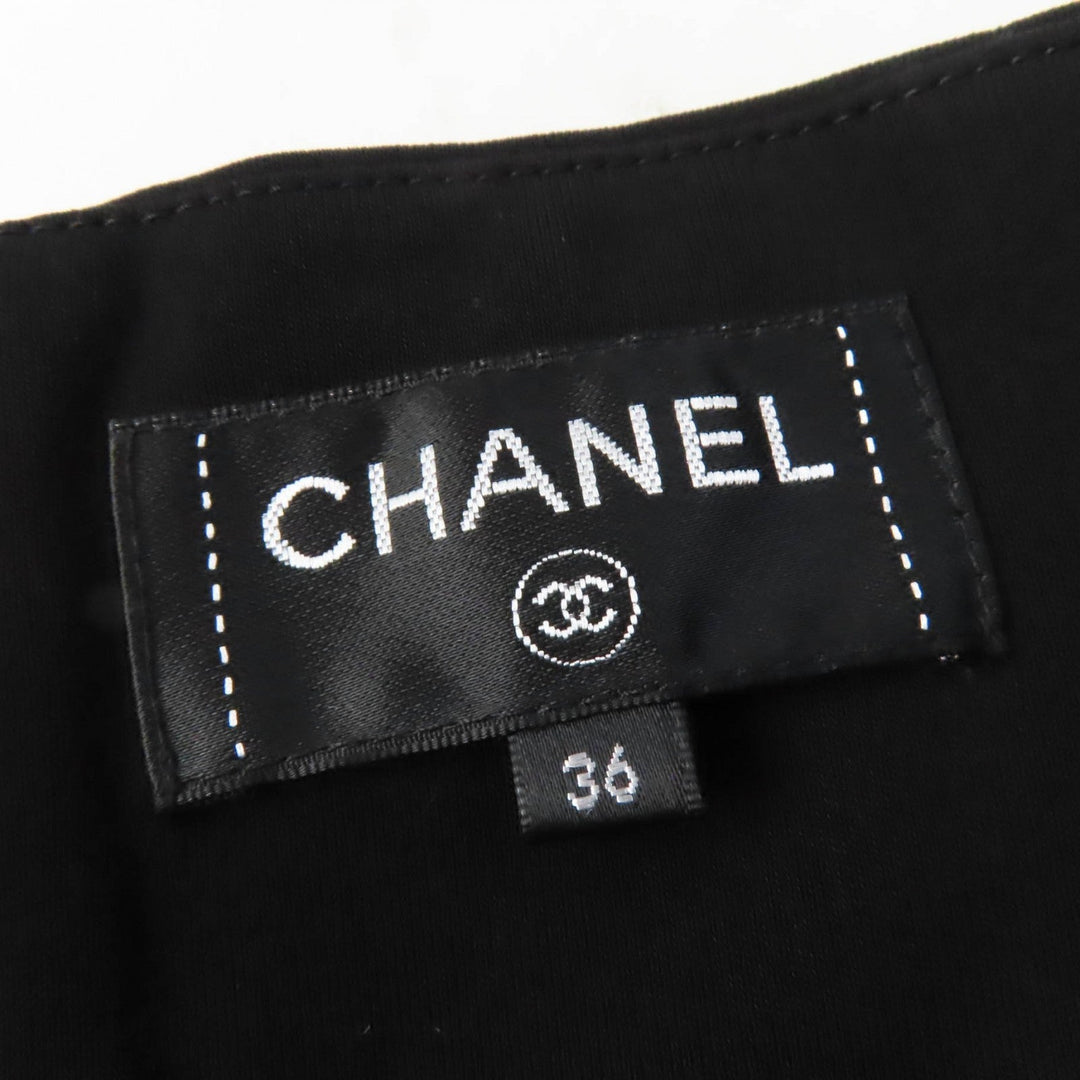 CHANEL flare skirt P54660 Main: 100% rayon black Women 36 Used Authentic